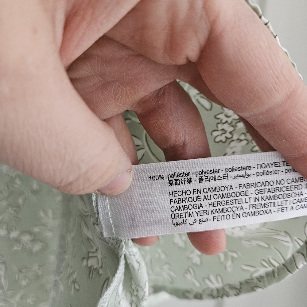 Zara Mint Green Floral Blouse - Picture 6 of 6